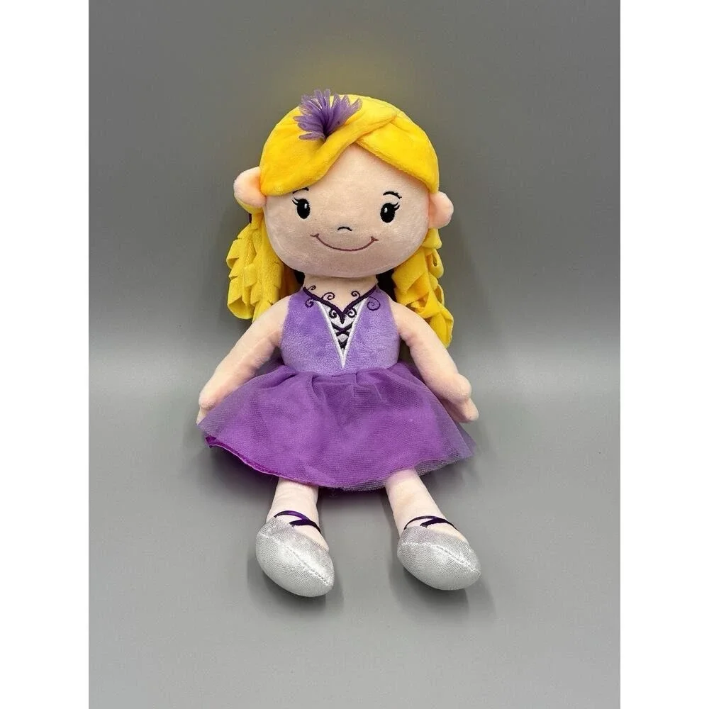 Ballerina Plush Doll Purple Dress 14